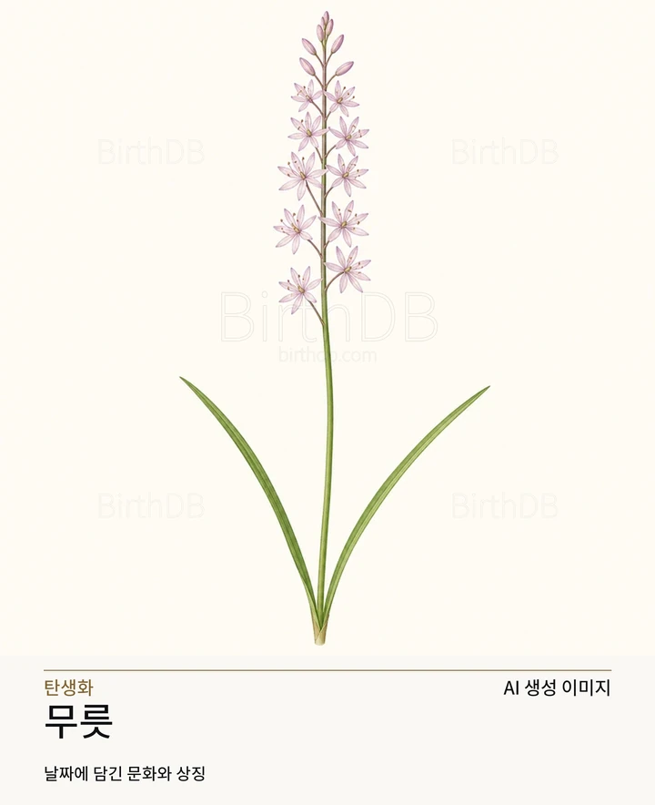 5월 31일 탄생화 무릇 AI 상징 일러스트