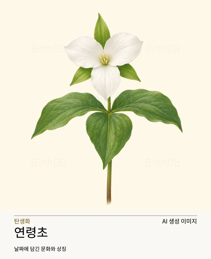 7월 24일 탄생화 연령초 AI 상징 일러스트