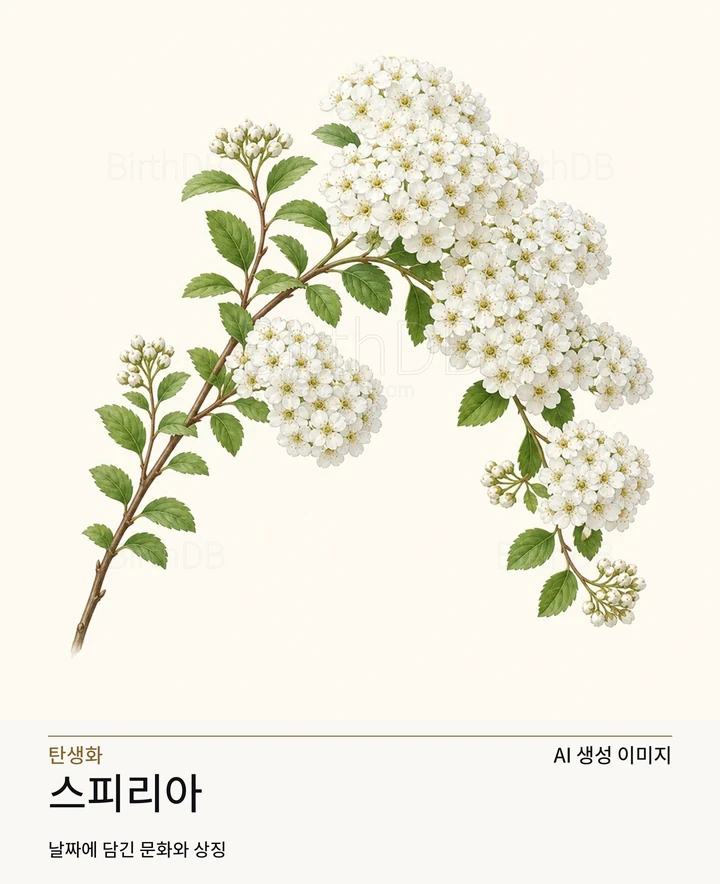 8월 22일 탄생화 스피리아 AI 상징 일러스트