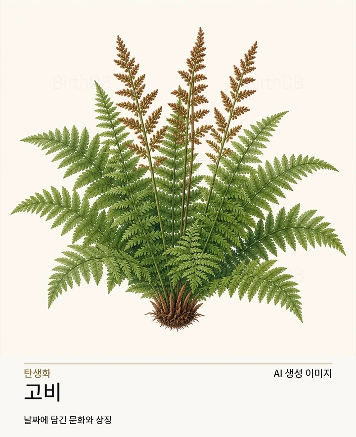 8월 27일 탄생화 고비 AI 상징 일러스트