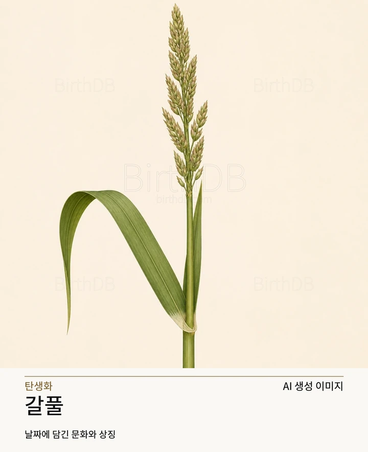 갈풀 BirthDB AI 상징 일러스트
