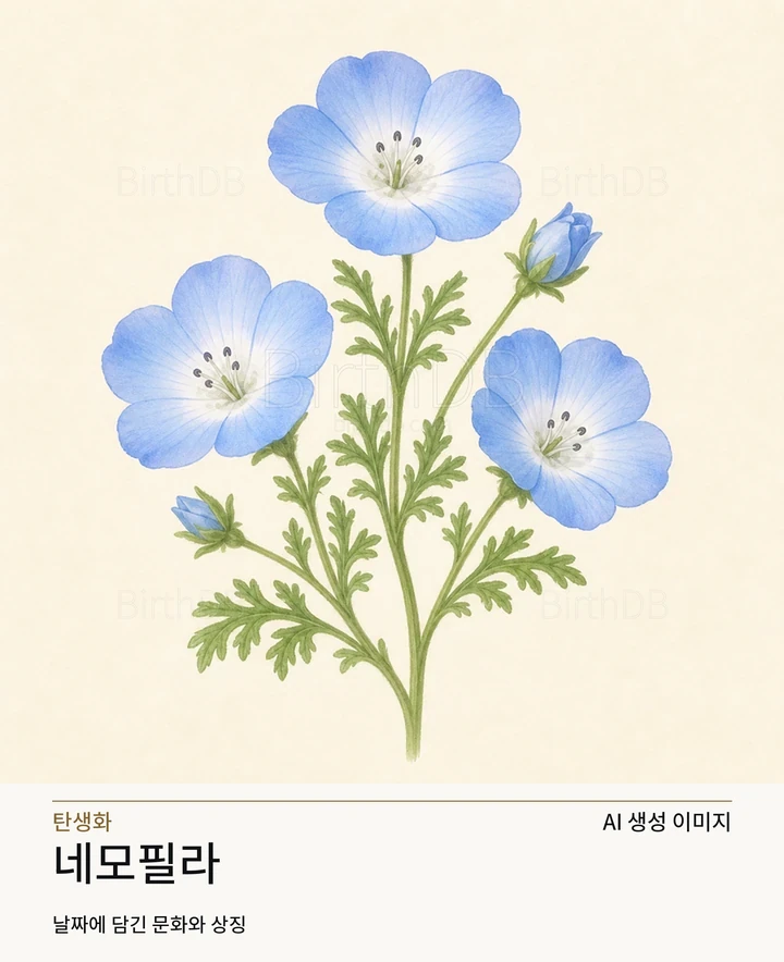 네모필라 BirthDB AI 상징 일러스트