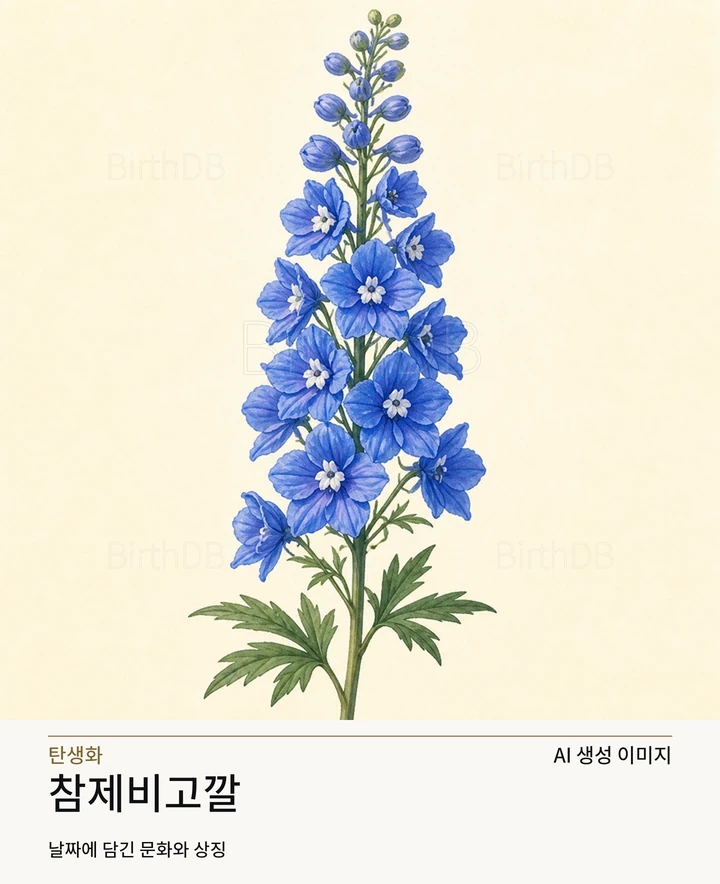 참제비고깔 BirthDB AI 상징 일러스트
