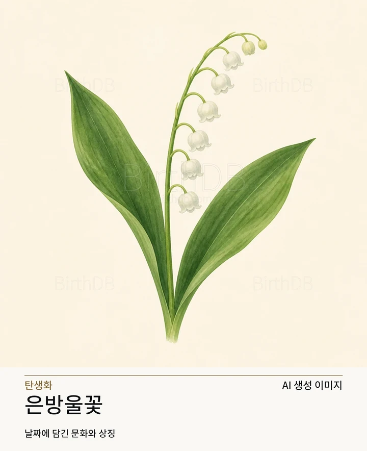 5월 5일 탄생화 은방울꽃 AI 상징 일러스트