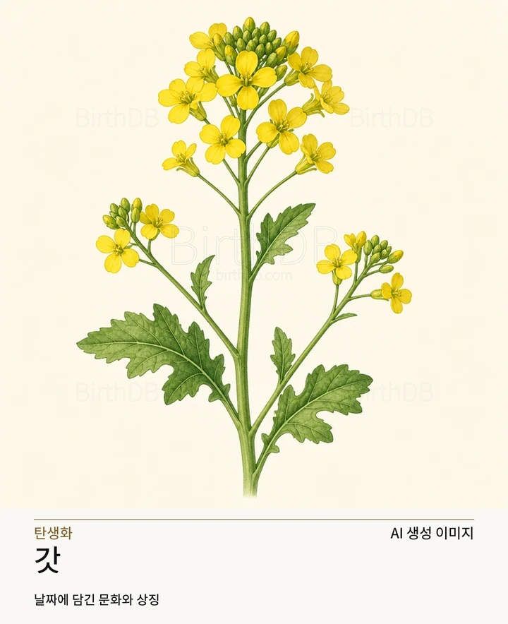 갓 BirthDB AI 상징 일러스트