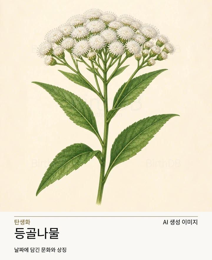 11월 6일 탄생화 등골나물 AI 상징 일러스트