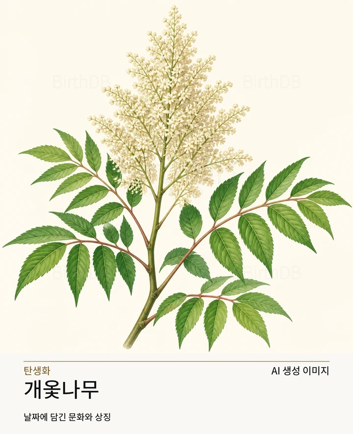 11월 25일 탄생화 개옻나무 AI 상징 일러스트