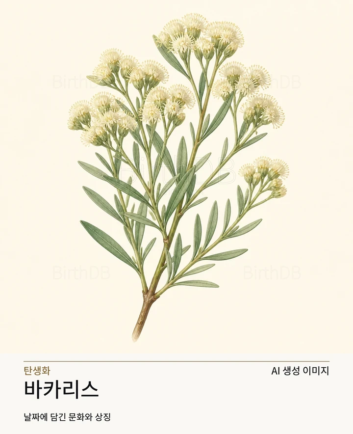 바카리스 BirthDB AI 상징 일러스트