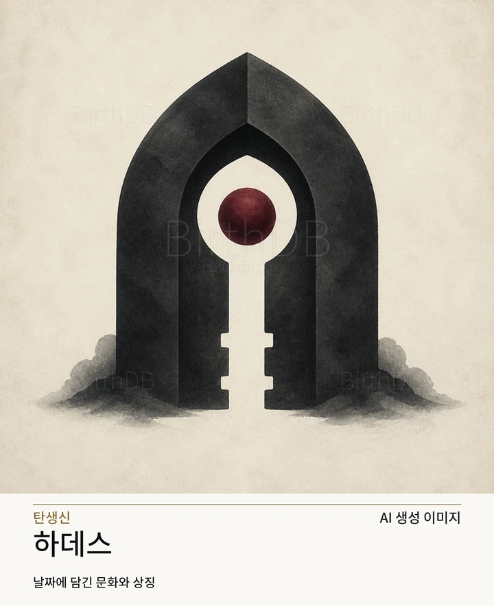 하데스 BirthDB AI 상징 일러스트