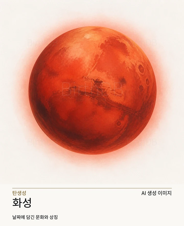 화성 BirthDB AI 상징 일러스트