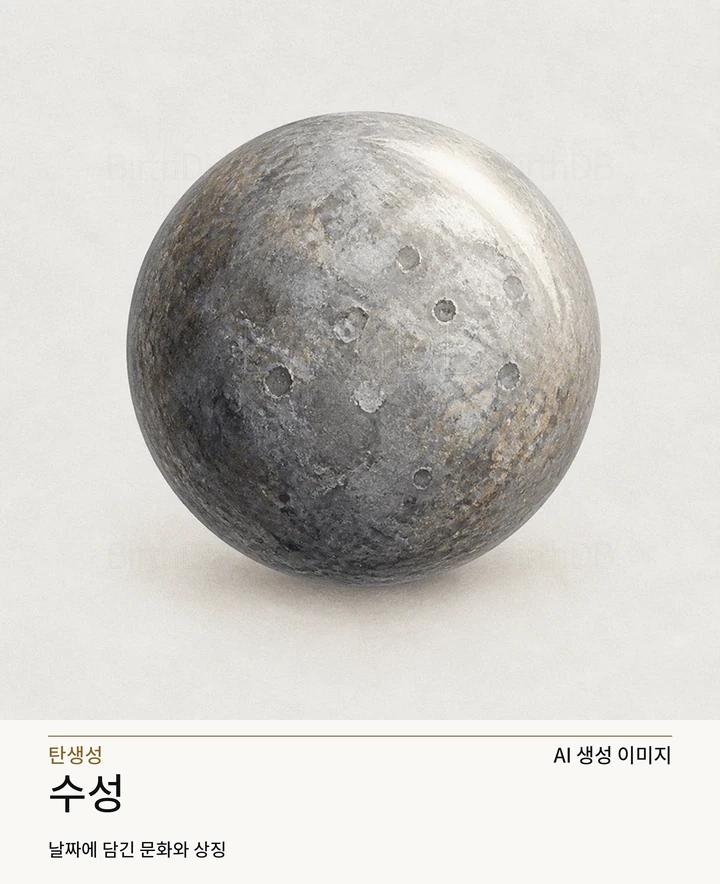 수성 BirthDB AI 상징 일러스트