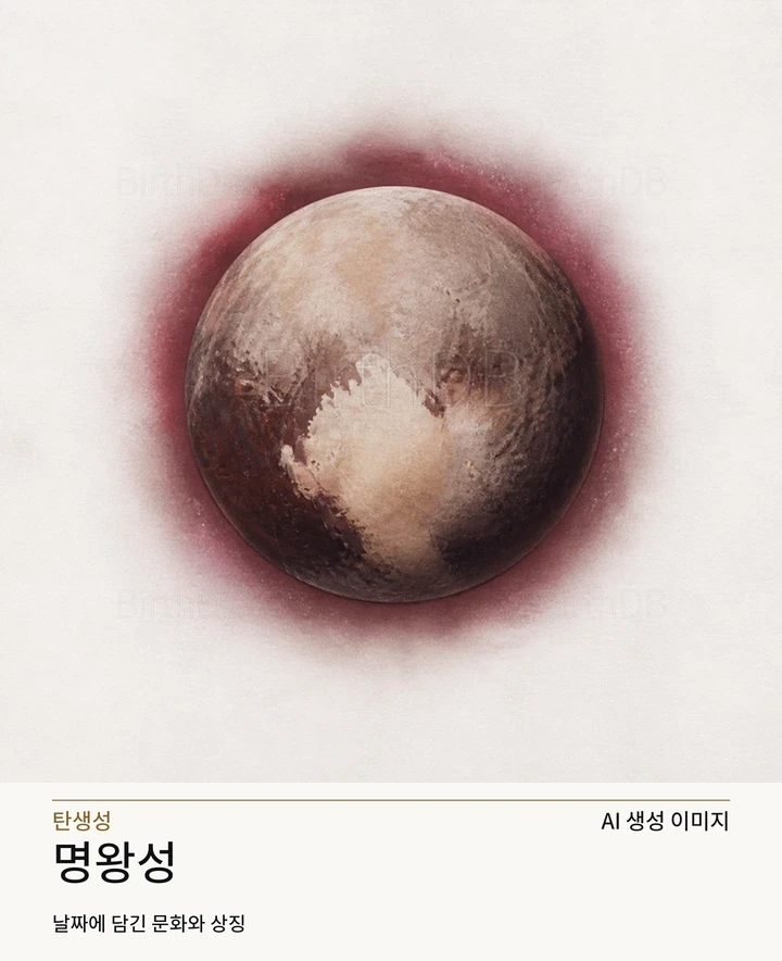 명왕성 BirthDB AI 상징 일러스트