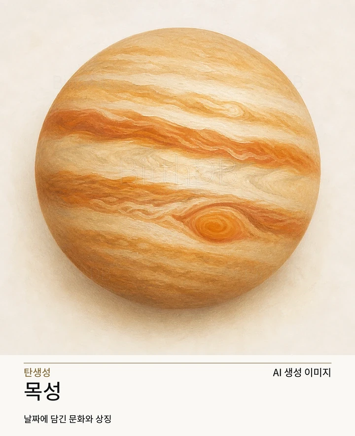 목성 BirthDB AI 상징 일러스트