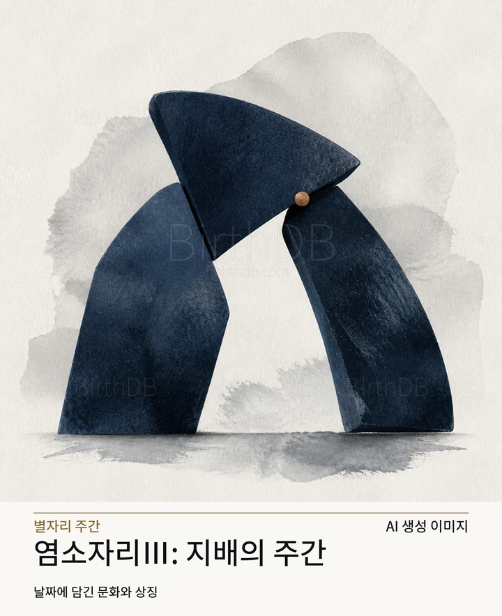 염소자리Ⅲ: 지배의 주간 BirthDB AI 상징 일러스트