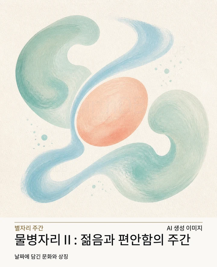 편안하게 이어지는 민트·복숭아색 곡선 리본 · AI 생성 이미지