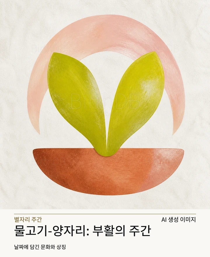 붉은 그릇에서 다시 돋아나는 두 장의 초록 잎 · AI 생성 이미지