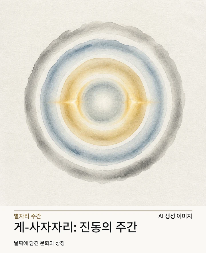 작은 맥박을 둘러싼 겹친 진동 고리 · AI 생성 이미지