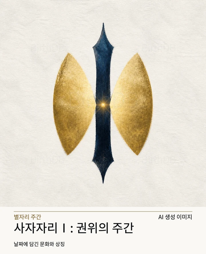 중심 축과 균형 잡힌 무게 면의 추상 구성 · AI 생성 이미지