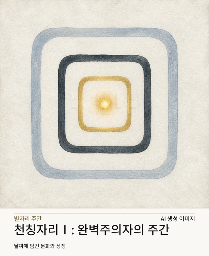 중심 빛을 두고 정밀하게 포개진 손그림 사각형 · AI 생성 이미지