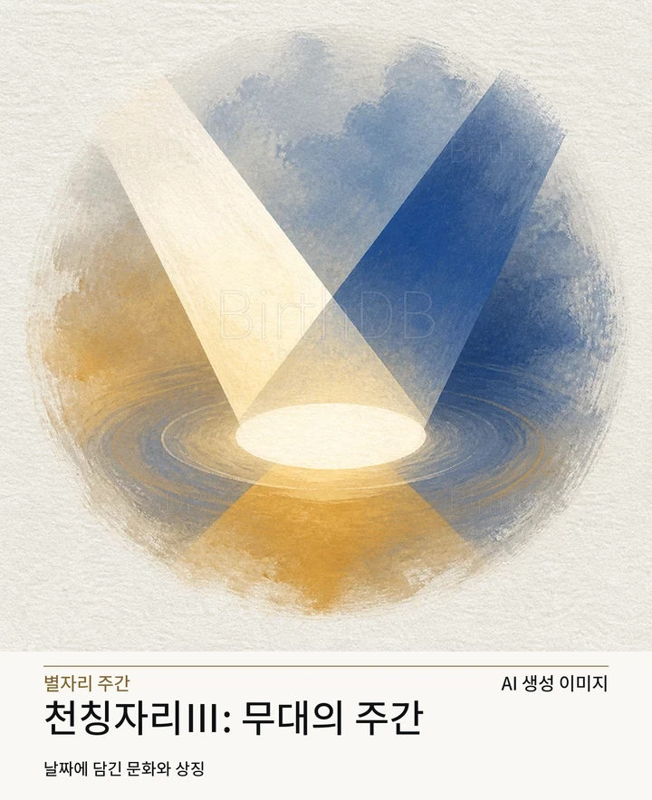 비어 있는 타원 중심을 비추는 교차 조명면 · AI 생성 이미지