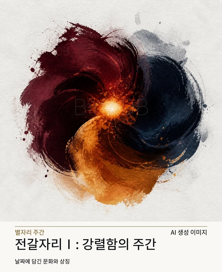 작은 중심 빛으로 밀집하는 짙은 색 덩어리 · AI 생성 이미지